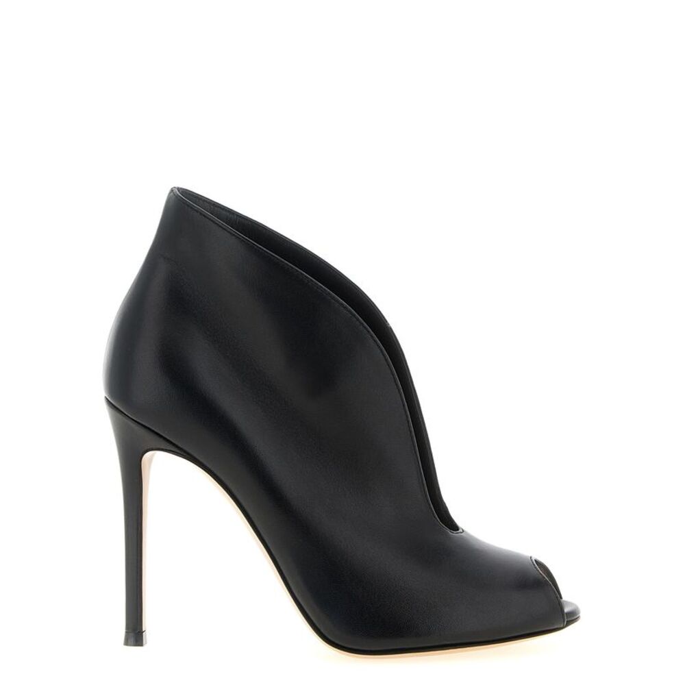 Gianvito Rossi Black Lamb Leather Ankle Women's Boots